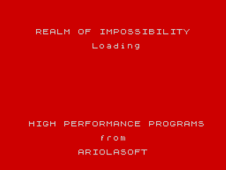 Realm of Impossibility title screen for ZX Spectrum